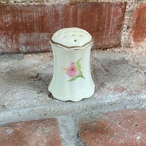 Vintage Floral Porcelain Salt Shaker
